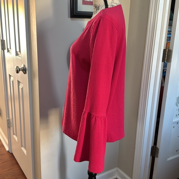 Hello Color! Pink Boatneck Top with Fun Bell Sleeves - Picture 3 of 13